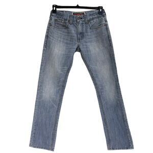 Levi’s 511 SZ 31x30 Skinny Jeans Pockets Zip-Fly Whiskered Light Wash Blue Mens